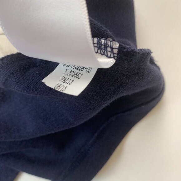 Banana Republic Womens Colorblock Top Long Sleeve Pullover Ivory Blue Size Small - Picture 5 of 7